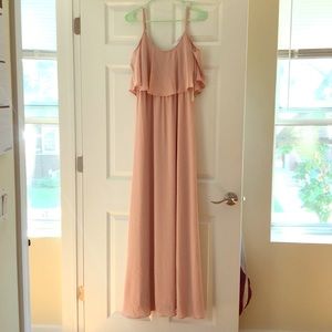 New, never-worn blush bridesmaid dress